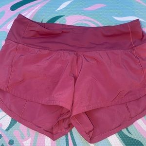 Mauve Pink lululemon speed up shorts!